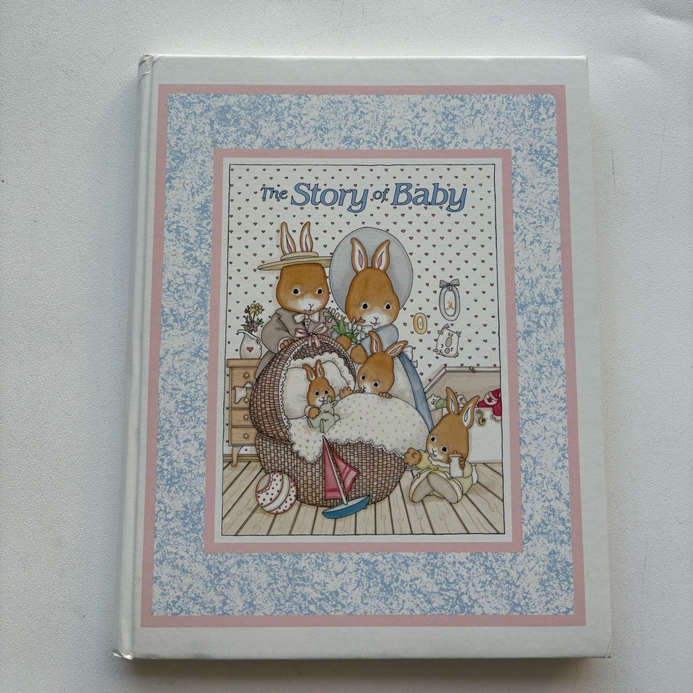 The story of baby book vintage bunny rabbit themed Cara Marks 1989 copyright